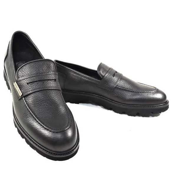 CASADEI ?? MEN\'S BLACK SOFT LEATHER COMFORT FLAT SUMMER LOAFERS CASADEI ?? MEN main image 4